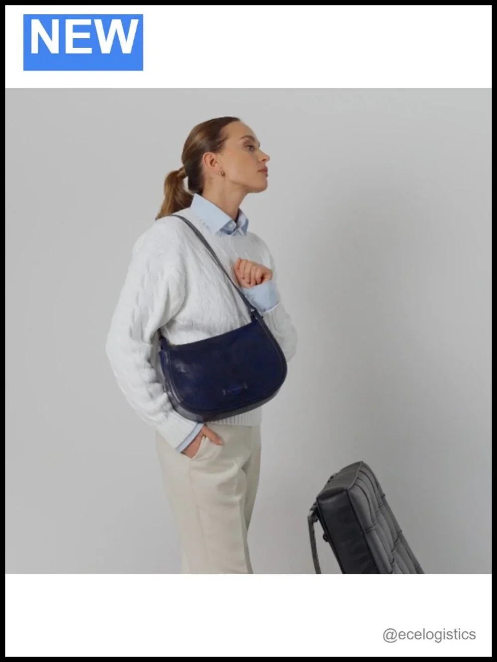Italian Full-Grain Leather Hobo Bag Handmade Shoulder Purse